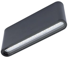 BOWI LED Vonkajšie nástenné svietidlo FLOW 2xLED/6W/230V IP54 čierna BW0146