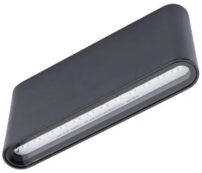 LED Vonkajšie nástenné svietidlo FLOW 2xLED/6W/230V IP54 čierna
