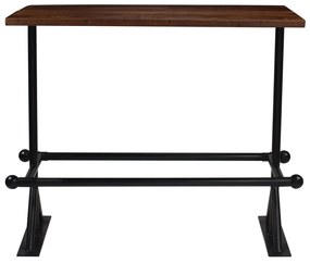 vidaXL Barový stôl, recyklovaný masív, tmavohnedý 180x70x107 cm