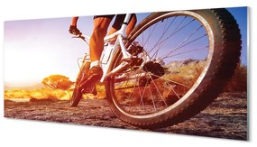 Obraz plexi Bicykel horskej ceste západ 120x60 cm