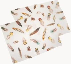 Ľanové prestierania Feathers, 2 ks