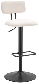 Bielo-čierna barová stolička s nastaviteľnou výškou (výška sedadla 61 cm) Tina – Mauro Ferretti