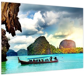 Sklenený obraz - Zátoka Phang Nga (70x50 cm)