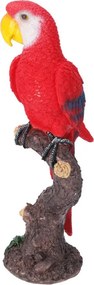 Papagáj na pni – červený 38 cm