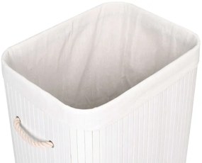 Kôš na bielizeň bambusový 80 l biely