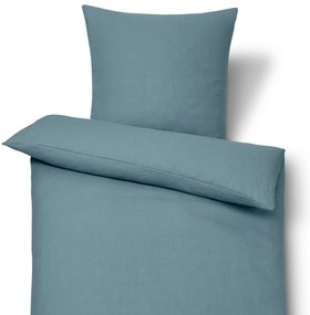 Ľanová posteľná bielizeň, modrá, štandardná veľkosť