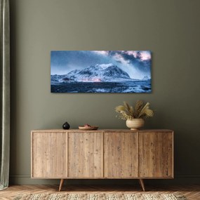 Obraz hôr s hviezdnou oblohou (120x50 cm)