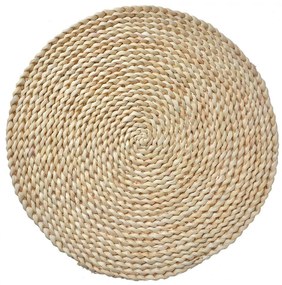 Prírodné slamené okrúhle prestieranie Boho - Ø 38*1 cm