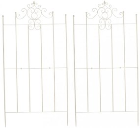 2x Mriežka na popínavé rastliny Paula - 180 x 85,5 cm - Krémová antik