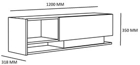 TV stolek DAMLA 120 cm bílý