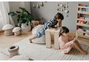 Béžový látkový detský kôš na hračky ø 23x27 cm Mushroom – Lorena Canals