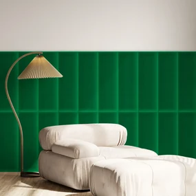 Zamatový čalúnený panel - Obdĺžnik - 60x30cm Farba: Zelená