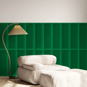 Zamatový čalúnený panel - Obdĺžnik - 60x30cm Farba: Zelená