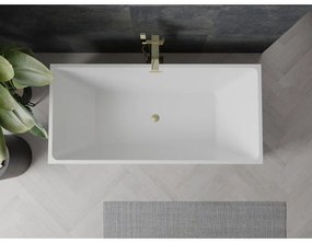 Mexen Nita, voľne stojaca vaňa 170 x 80 cm, biela, zlatý matný prepad, 52091708000-55