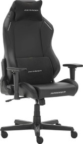 XXXLutz HERNÁ STOLIČKA, vzhľad kože, čierna Dxracer - Kancelárske stoličky - 000575042001
