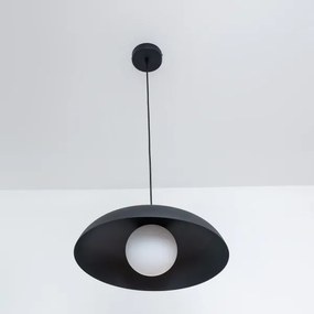 Závesný luster na lanku ECLIPSE 1xE27/15W/230V čierny