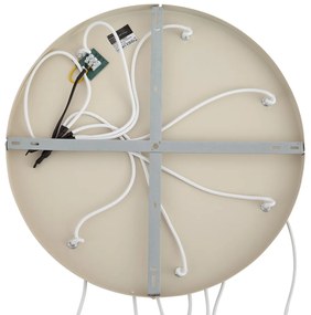 Závesné svietidlo Art Deco béžové s bielym sklom 7-svetiel - Sandra