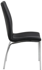 Jedálenská stolička AMAL 1 ks čierna/matný chróm