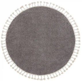 Okrúhly koberec BERBER 9000, hnedý, strapce, Maroko Shaggy