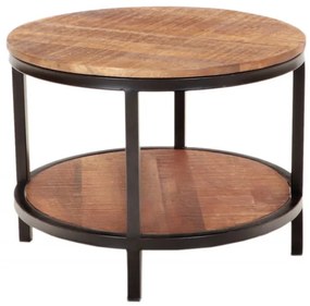 Okrúhly konferenčný stolík Retro 60x45x60 indický masív mango Mango natural