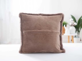Obliečka z umelej kožušiny 45 × 45 cm – cappuccino