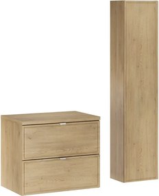Kúpeľňová zostava Terra s doskou a skrinkami 60 cm dub cremona