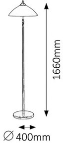 Rabalux REGINA stojacia lampa max. 1x40W | E14 | IP20 - bronzová