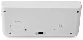 Nedis WCACQ20WT - Budík s LCD displejom a bezdrôtovú nabíjačkou 15W/5V biela