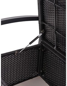 Čierna záhradná lavica z umelého ratanu Ferrara – Garden Pleasure