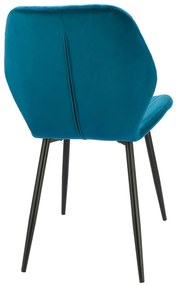 Dekorstudio Zamatová jedálenská stolička MILARE modrá