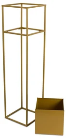 KOVOVÝ KVETINÁČ SO STOJANOM PLAIN 90X24 CM ZLATÁ