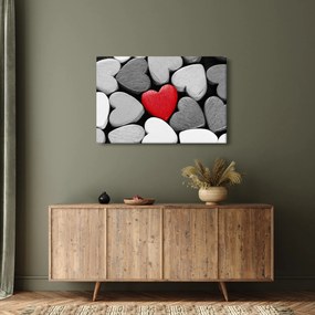 Obraz drevených srdiečok (90x60 cm)