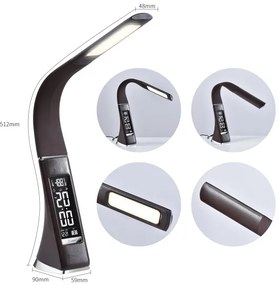 Brilagi - LED Stmievateľná stolná lampa s displejom PELLE LED/7W/230V hnedá