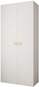 Šatníková skriňa 110 cm Carmela 40-1 (biela + zlatá). Akcia -20%. Vlastná spoľahlivá doprava až k Vám domov. 1126506