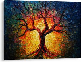 Obraz - Strom života v mozaike (70x50 cm)