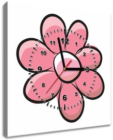 Gario Obraz s hodinami Ružový kvietok Rozmery: 40 x 40 cm