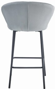 Prehouse Barová stolička GATTA - strieborno sivý zamat