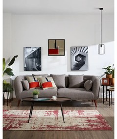 Čierny konferenčný stolík s doskou v orechovom dekore Kave Home Kamelia