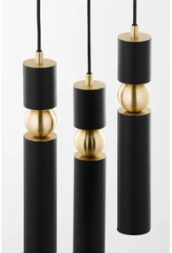 Jupiter 2013 - Luster na lanku ALAS 3xGU10/10W/230V čierna/zlatá