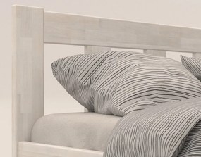 Rohová posteľ so zástenou vpravo Tema P 180x200 cm, bielený buk