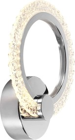Toolight Toolight, LED nástenné svietidlo 22x19cm, 8W, 3000K, LHJ067-W, chrómová, OSW-60035