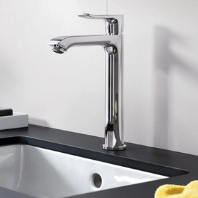 HANSGROHE Metris páková umývadlová batéria s odtokovou súpravou s tiahlom, výška výtoku 193 mm, chróm, 31183000