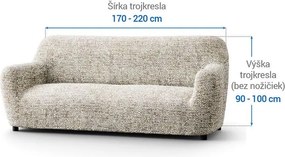 Bielastické poťahy GLORIA béžová trojkreslo (š. 170 - 220 cm)