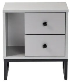 Nočný stolík GLIMMER 50x45,2 cm šedá/čierna