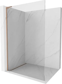 Mexen Kioto L, sprchová zástena Walk-In 100 x 200 cm, 8mm číre sklo, medený matný profil, 800-100-103-65-00