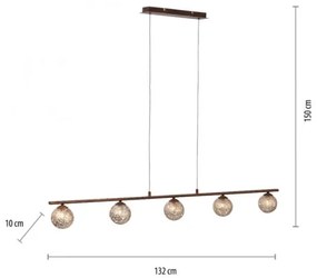 Paul Neuhaus 2040-48 - Luster na lanku GRETA 5xG9/40W/230V