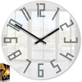 Nástěnné hodiny Slim 32 cm bílé/šedé