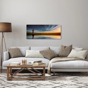 Obraz majáku v mori (120x50 cm)