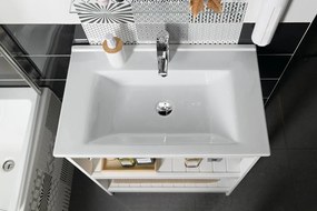 Aqualine Aqualine, ZUNO 75 nábytkové umývadlo 75x45cm, biela, 9075