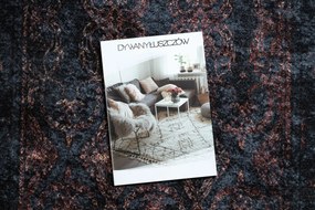 ANDRE prateľný koberec Ornament, čierno-terakotový, rozmer 160x220 cm